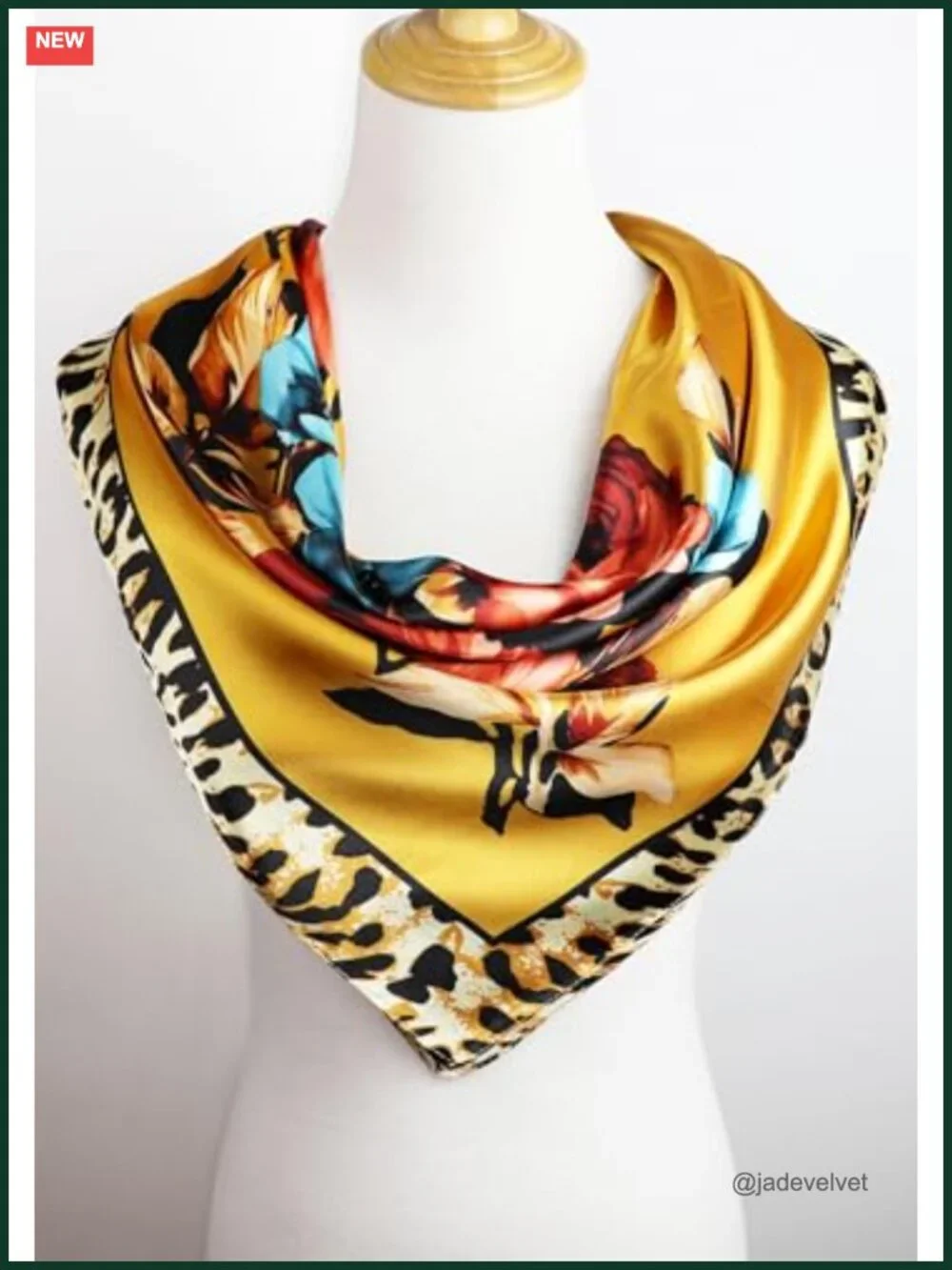 Satin Head Scarf for Women Silk-Like 35x35 Square Bandana Hair Wrap Neck Scarf